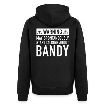 Funny Bandy Gift Idea - Unisex Premium Organic Zip Hoodie - black - Back - Nico (187cm)