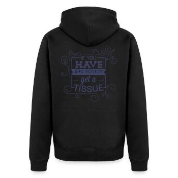 Prendre un mouchoir - Larmes De chagrin Problème T-shirt - Veste à capuche bio Premium Unisexe - noir - Dos - Nico (187cm)