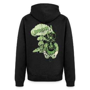 BOOM - Gamer gambler gaming player player gift - Unisex Premium Organic Zip Hoodie - black - Back - Nico (187cm)