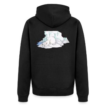 Polar Bear - Veste à capuche bio Premium Unisexe - noir - Dos - Nico (187cm)