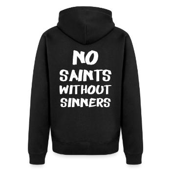 Aucun Saints Sans Sinners - Veste à capuche bio Premium Unisexe - noir - Dos - Nico (187cm)