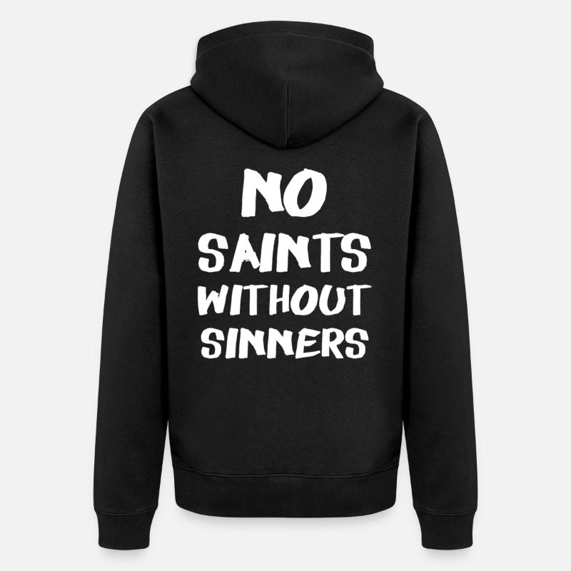 Aucun Saints Sans Sinners - Veste à capuche bio Premium Unisexe - noir