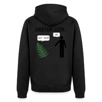 Laissez une fougère... - Veste à capuche bio Premium Unisexe - noir - Dos - Nico (187cm)