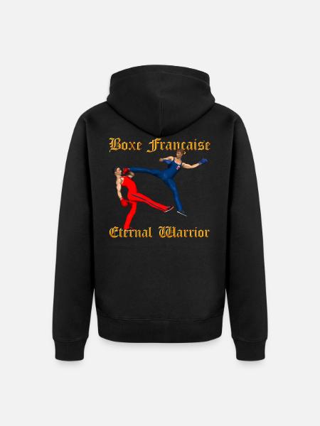 Savate Guerrier - Veste à capuche bio Premium Unisexe - noir