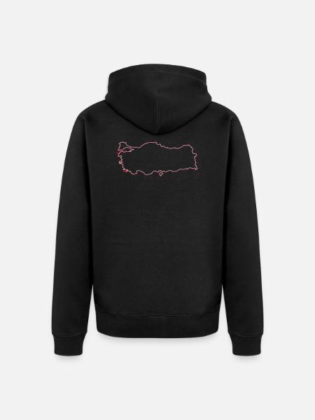 Türkei - Unisex Premium Bio Zip Hoodie - Schwarz