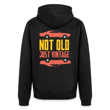 Voitures anciennes - Veste à capuche bio Premium Unisexe - noir - Dos - Nico (187cm)