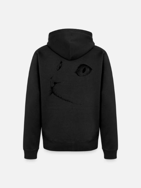 Cat's head 1- cat's face - Unisex Premium Organic Zip Hoodie - 