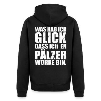 Pfälzer Cadeau Rhénanie Palatinat - Veste à capuche bio Premium Unisexe - noir - Dos - Nico (187cm)
