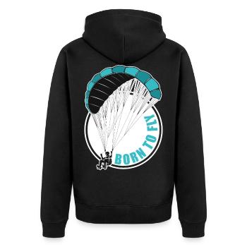 Parapente Parapente Parapente - Veste à capuche bio Premium Unisexe - noir - Dos - Nico (187cm)