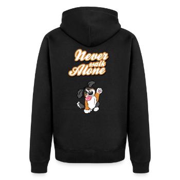 Never Walk Alone Berner Sennenhund cadeau - Veste à capuche bio Premium Unisexe - noir - Dos - Nico (187cm)