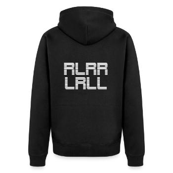 RlRR LRLL Paradiddle Drummer Batteur cadeau - Veste à capuche bio Premium Unisexe - noir - Dos - Nico (187cm)