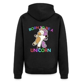 Licorne Licorne - Veste à capuche bio Premium Unisexe - noir - Dos - Nico (187cm)