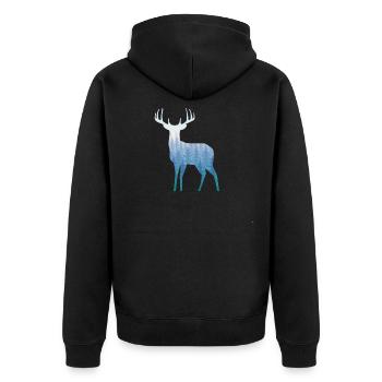 Forêt d'orignal - Veste à capuche bio Premium Unisexe - noir - Dos - Nico (187cm)