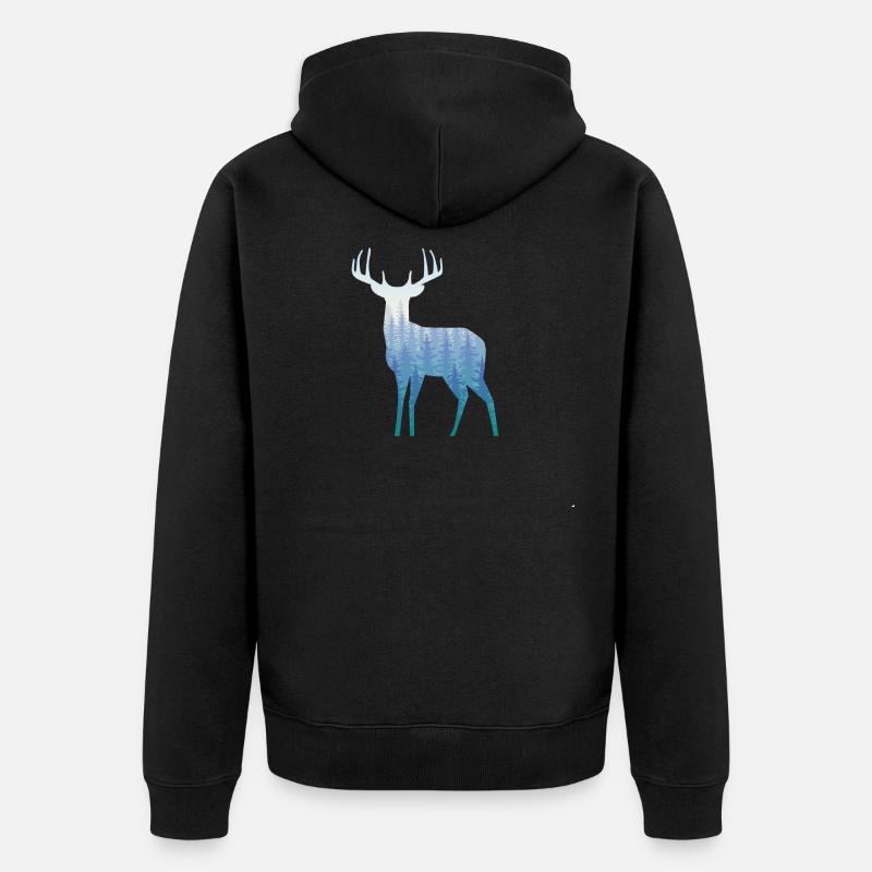 Forêt d'orignal - Veste à capuche bio Premium Unisexe - undefined