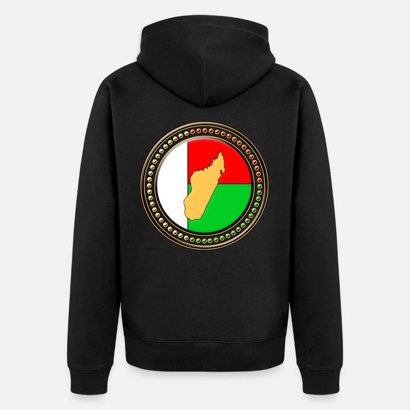 Drapeau de Madagascar - Veste à capuche bio Premium Unisexe - noir