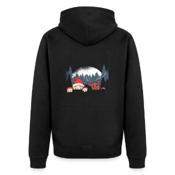 Père noël père noël - Veste à capuche bio Premium Unisexe - noir - Dos - Nico (187cm)