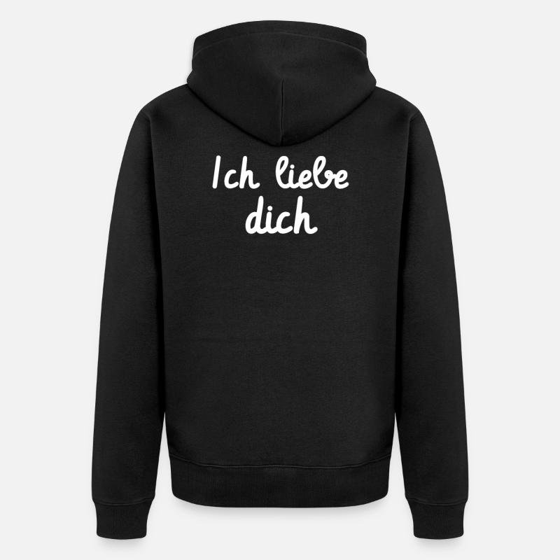 Je t'aime - Veste à capuche bio Premium Unisexe - noir