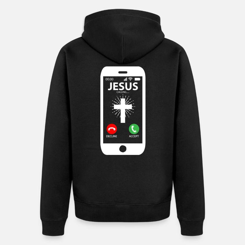 Jesus Calling Glaube - Unisex Premium Bio Zip Hoodie - Schwarz