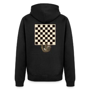 Échiquier Joueur d'échecs Joueur d'échecs Cadeau - Veste à capuche bio Premium Unisexe - noir - Dos - Nico (187cm)