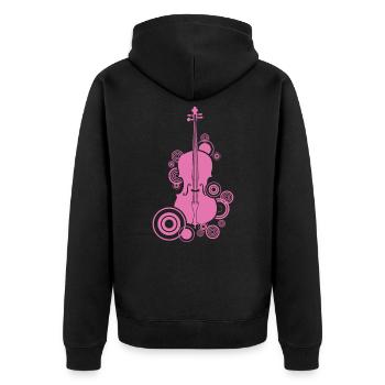 Violoncelle Basse Violon Genou Violon Instrument à cordes Violoncelle - Veste à capuche bio Premium Unisexe - noir - Dos - Nico (187cm)