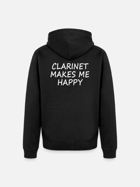 Clarinet play clarinet player gift - Unisex Premium Organic Zip Hoodie - black