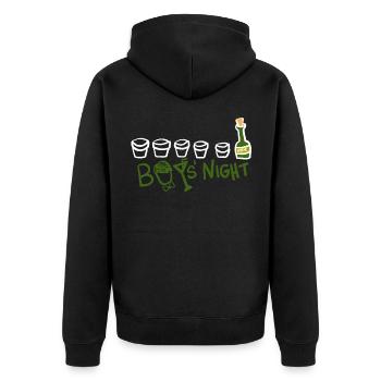 Dearadh Bronntanais Bronntaí Oíche Buachaillí - Veste à capuche bio Premium Unisexe - noir - Dos - Nico (187cm)