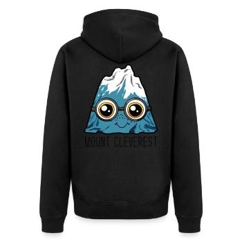 Mount Cleverest Everest Clever Schlau Intelligent - Veste à capuche bio Premium Unisexe - noir - Dos - Nico (187cm)