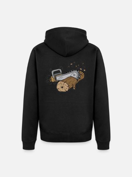 a traseghe boscosa Forester Forester - Felpa con cappuccio ecologica premium unisex - nero