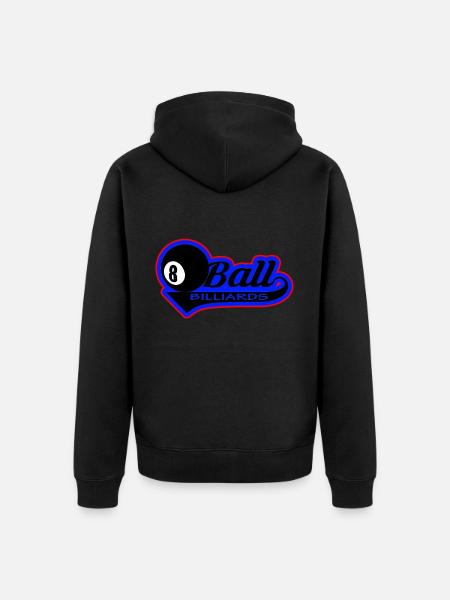 Boule de billard - Veste à capuche bio Premium Unisexe - noir