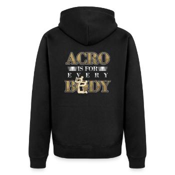 Dearadh Bronntanais do Chách - Unisex Premium Organic Zip Hoodie - black - Back - Nico (187cm)