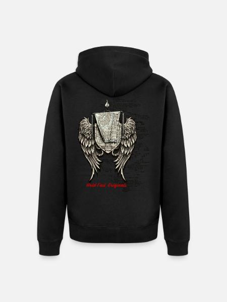 caballero templario - Chaqueta con capucha prémium ecológica unisex - negro