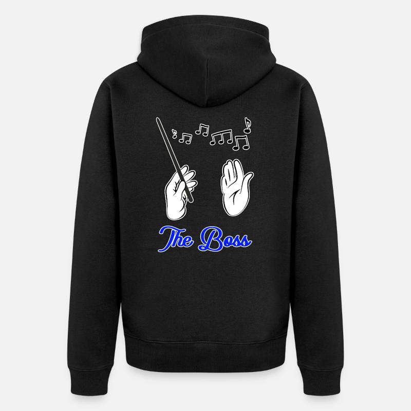 Chef d'orchestre - le patron - Veste à capuche bio Premium Unisexe - noir