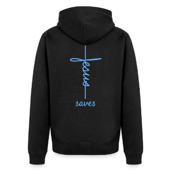 Dons chrétiens Christianisme Jésus Bible - Veste à capuche bio Premium Unisexe - noir - Dos - Nico (187cm)
