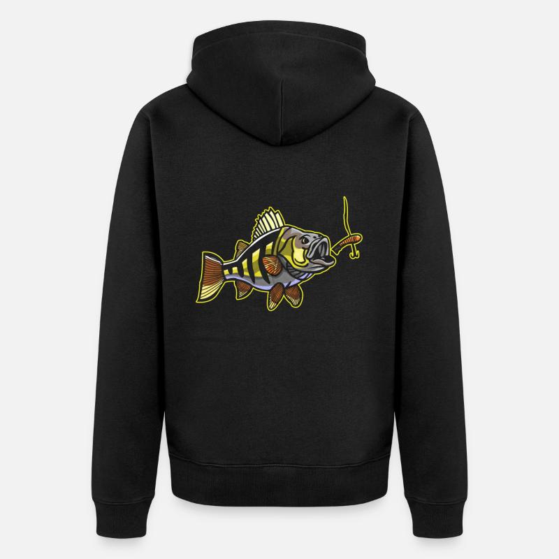 Perche et Egli pêche - Veste à capuche bio Premium Unisexe - noir