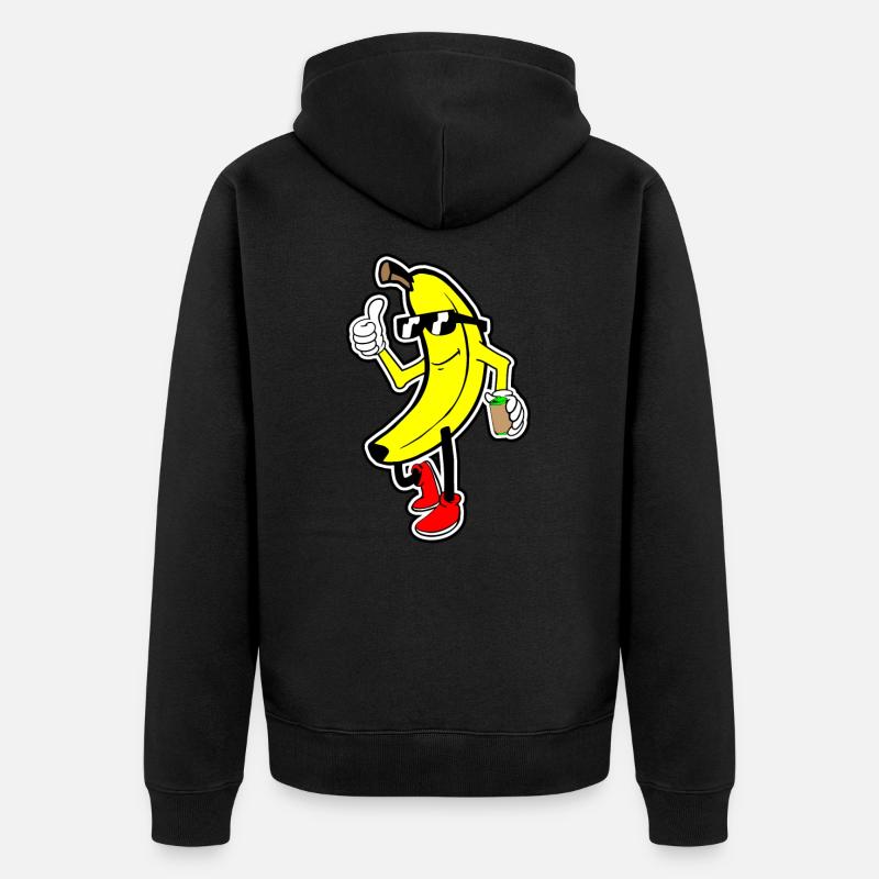 Banane banane - Veste à capuche bio Premium Unisexe - noir