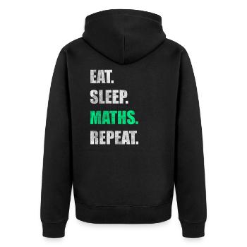 Mathe maths Mathe mathématicien Don - Veste à capuche bio Premium Unisexe - noir - Dos - Nico (187cm)