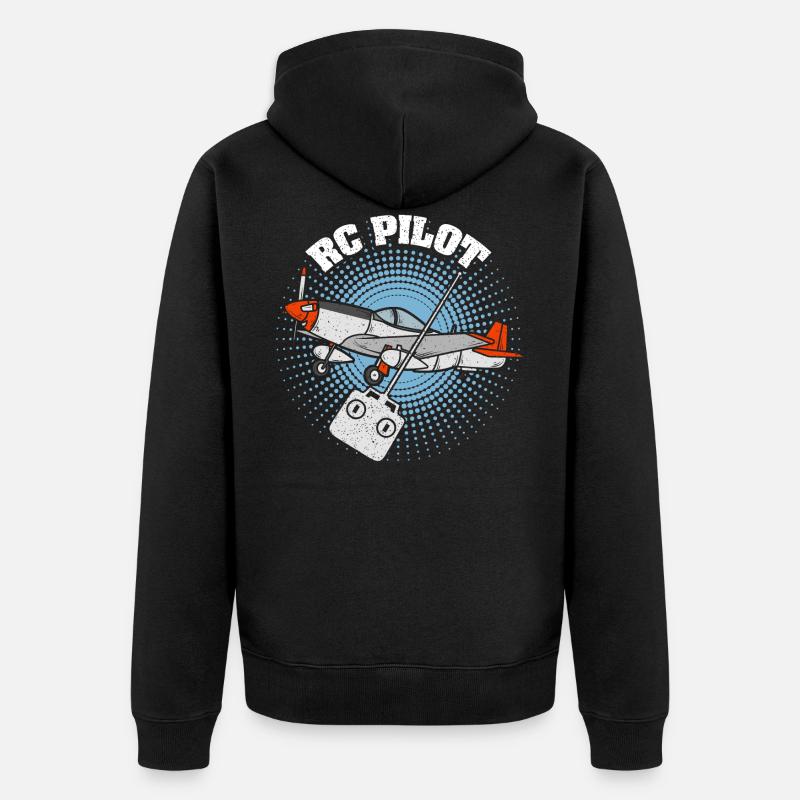 RC Pilot | Modellflug | Modellbauer - Unisex Premium Bio Zip Hoodie - Schwarz