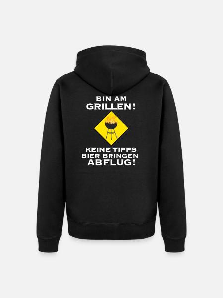 Grill Master - Unisex Premium Organic Zip Hoodie - black