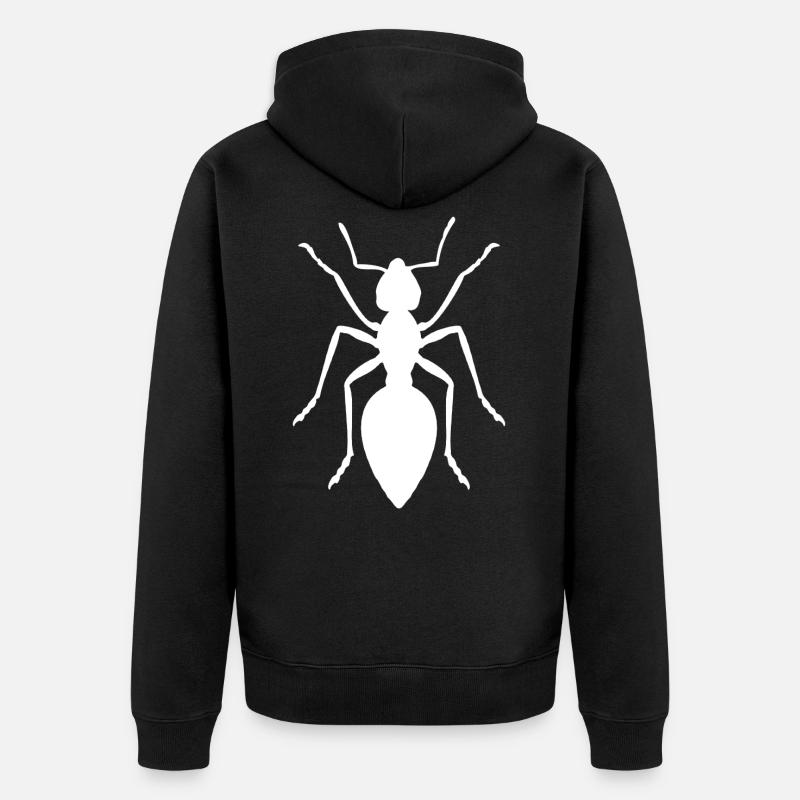 Fourmi - design avec des fourmis - Veste à capuche bio Premium Unisexe - noir