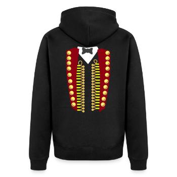 Cirque gilet costume manège Showman Dompteur JGA - Veste à capuche bio Premium Unisexe - noir - Dos - Nico (187cm)