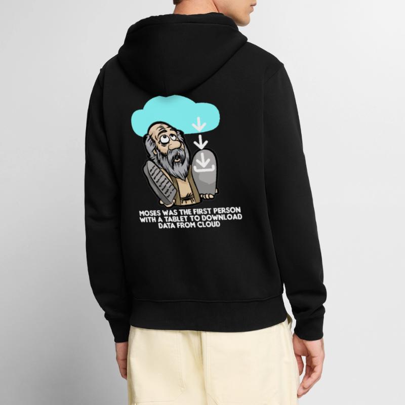 DOWNLOAD MOSES Cloud Computing IT Computer Scientist Unisex Premium Organic Zip Hoodie