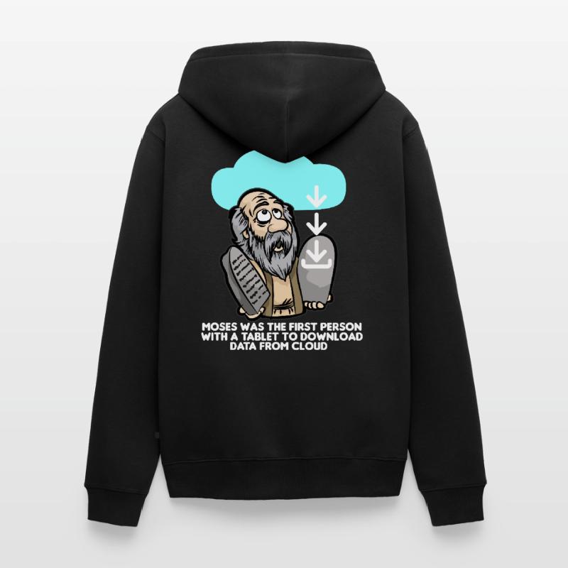 DOWNLOAD MOSES Cloud Computing IT Computer Scientist Unisex Premium Organic Zip Hoodie