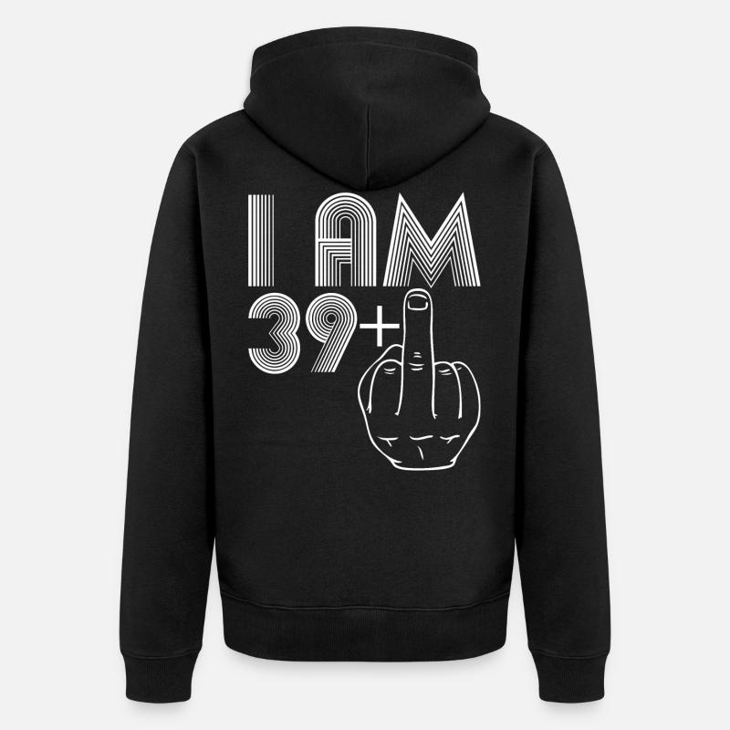 40ème anniversaire - Veste à capuche bio Premium Unisexe - noir