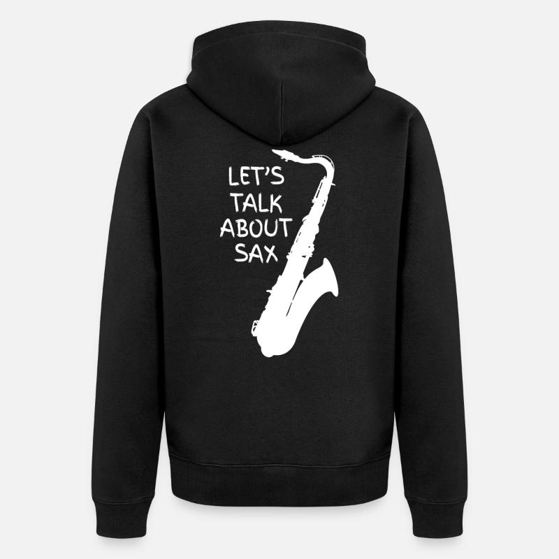 Saxophone - Unisex Premium Bio Zip Hoodie - Schwarz