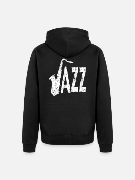 Saxophone - Unisex Premium Bio Zip Hoodie - Schwarz