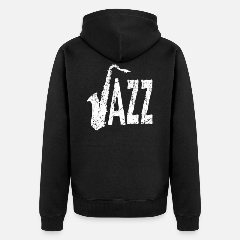 saxophone - Veste à capuche bio Premium Unisexe - noir