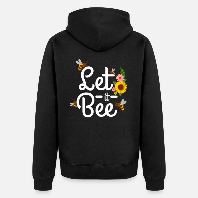 abeilles - Veste à capuche bio Premium Unisexe - noir
