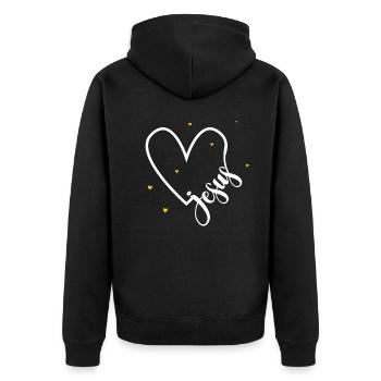 Jésus - Veste à capuche bio Premium Unisexe - noir - Dos - Nico (187cm)