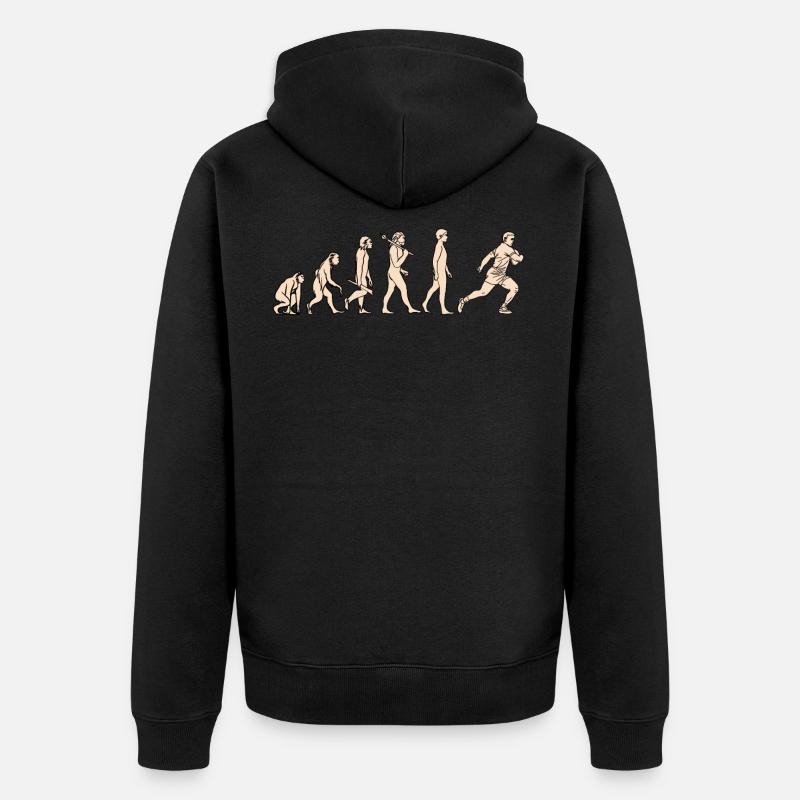 Evolution Rugby Sport de singe à joueur de rugby - Veste à capuche bio Premium Unisexe - noir