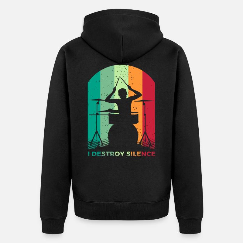 Batterie Percussion Percussion - Veste à capuche bio Premium Unisexe - noir